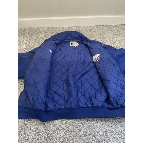 Vintage K-Brand Pepsi Distribution Zip Up Blue Jacket Embroidered Men’s Size L - Picture 13 of 15